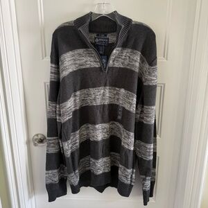 American Rag gray striped half-zip sweater - multiple sizes